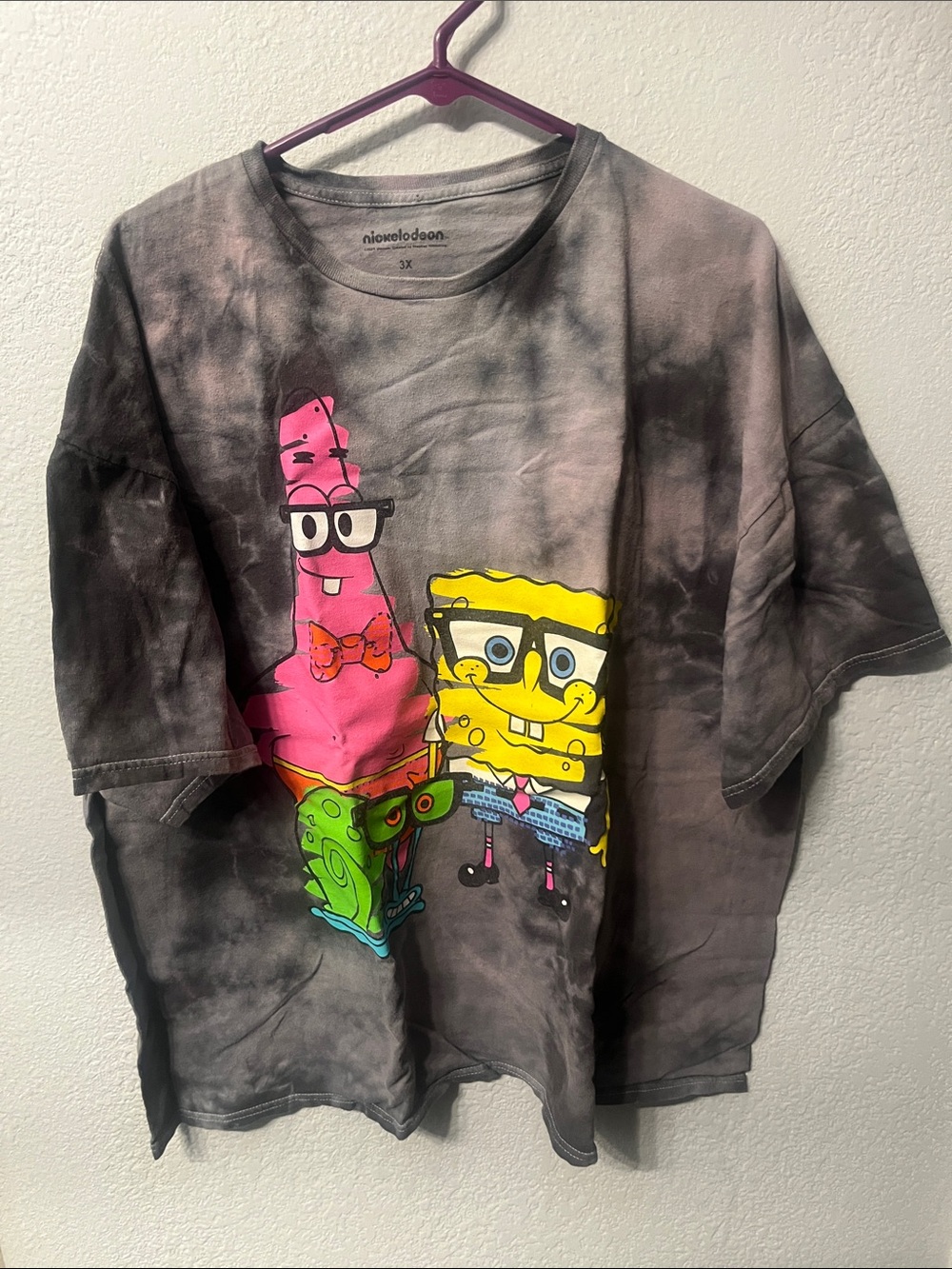 Nickelodeon SpongeBob & Patrick Graphic Tie-Dye Tee